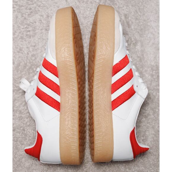 Adidas Sambae White Red Gum Platform Sneakers Samba Womens Size 10 ID0438 - Picture 2 of 15
